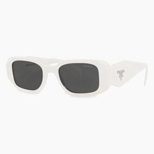 Prada Rectangular Sunglasses in White